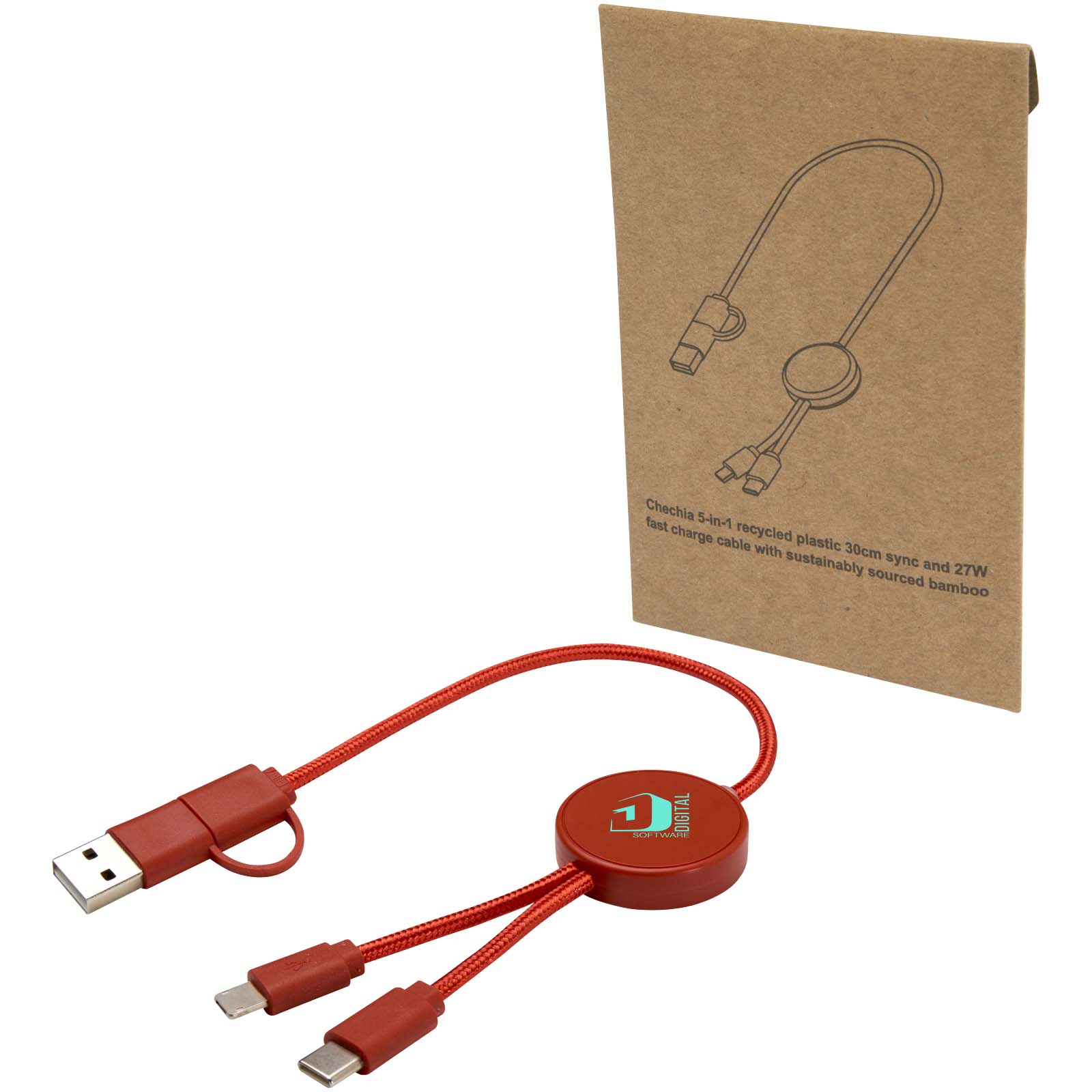 Citala 30 cm 5-in-1 Kabel aus recyceltem Kunststoff für Datenübertragung und 27W Schnellladung