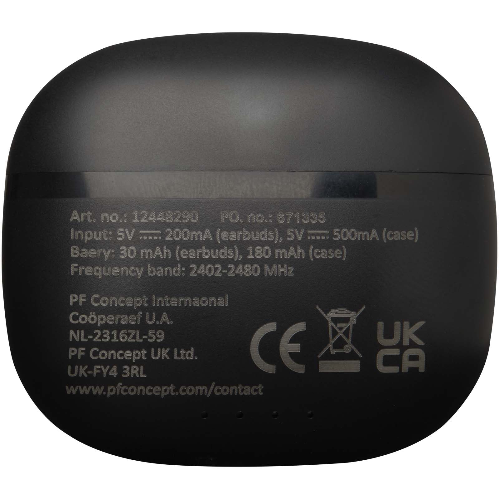 Alterf True Wireless Bluetooth® Headset aus recyceltem Kunststoff mit Silikon-Ohrstöpseln