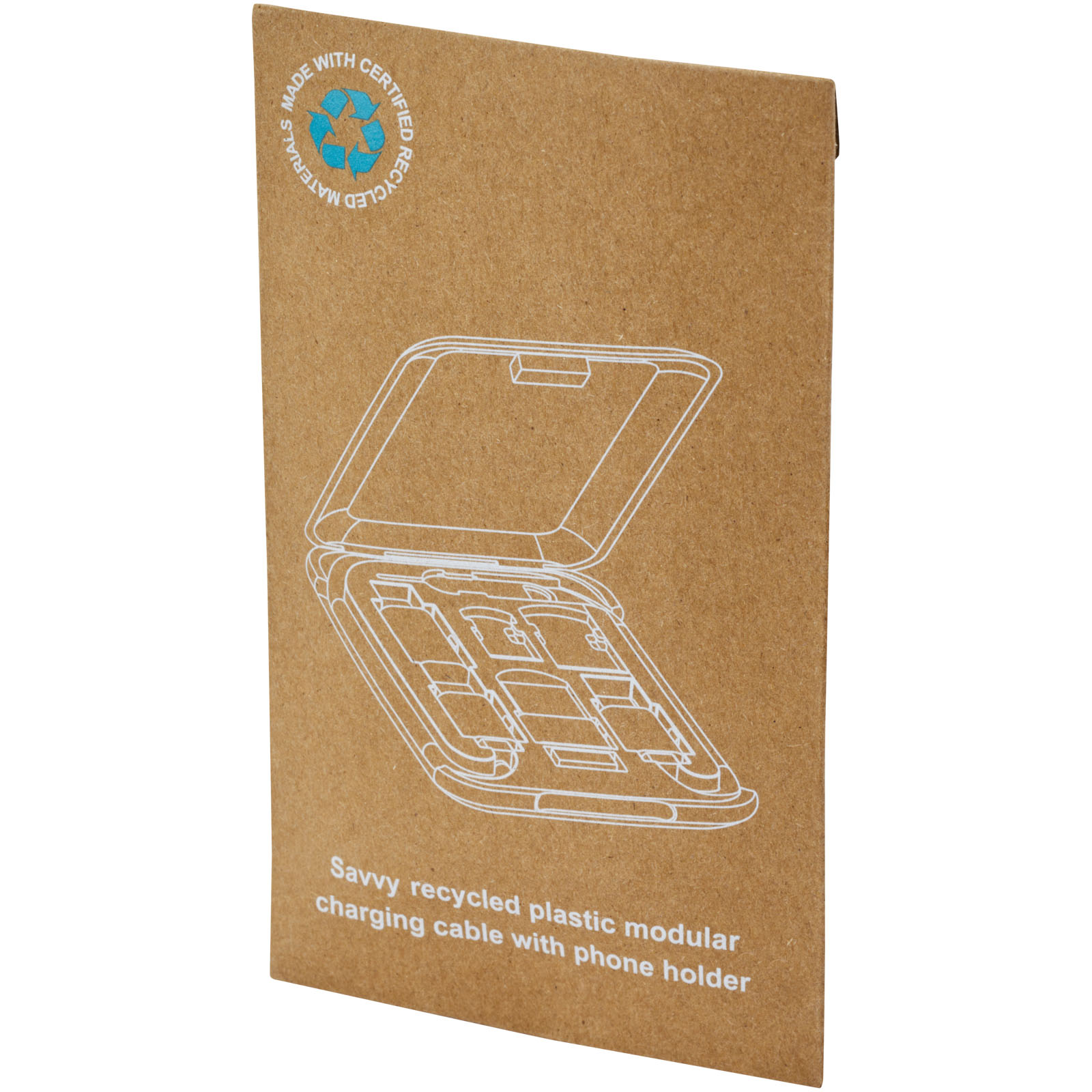 Savvy recyceltes modulares Ladekabel mit Telefonhalterung