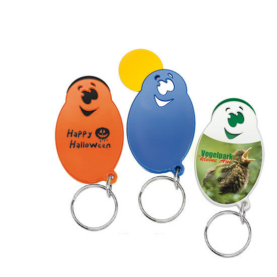 Chiphalter "Smile" mit Einkaufswagenchip in 1€ Größe