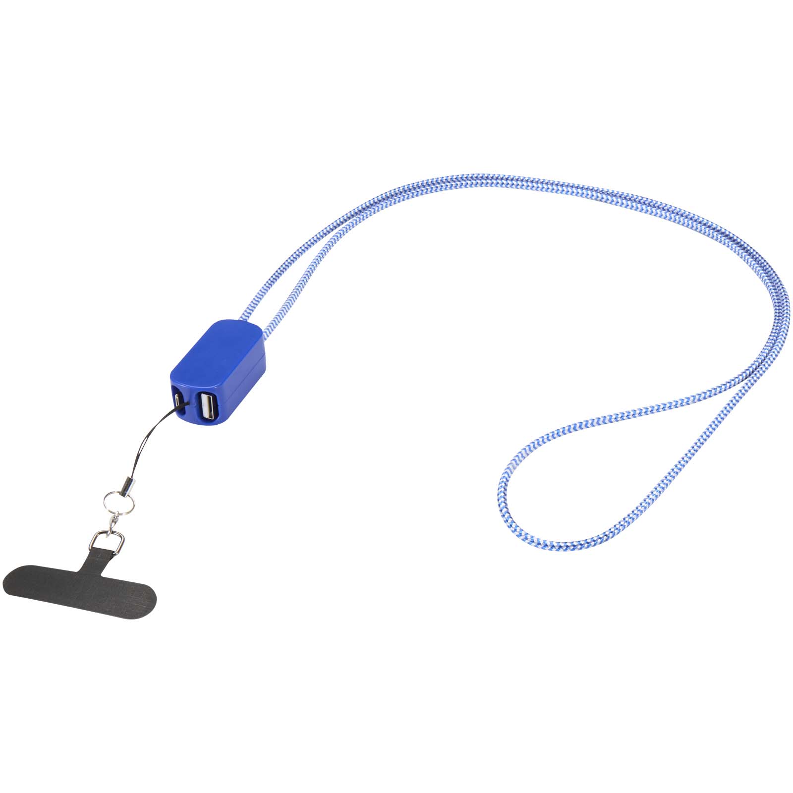 Anser Smartphone Lanyard aus recyceltem Kunststoff mit 27 W 5-in-1 integriertem Kabel