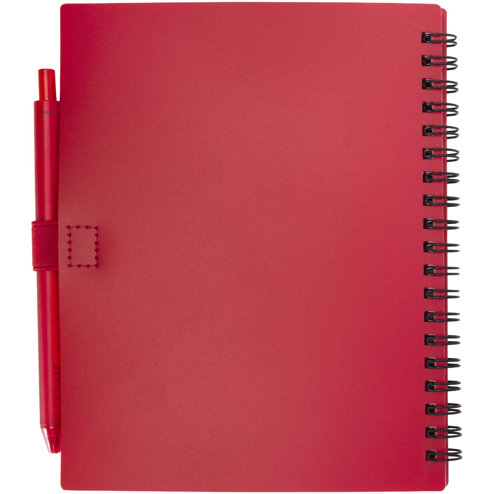 Niove Softcover Notizbuch aus recyceltem Kunststoff mit Kugelschreiber (blaue Mine)