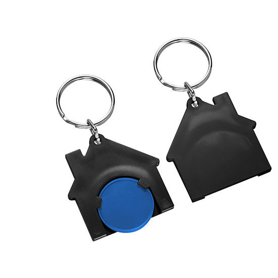 Chiphalter "Haus" mit Einkaufswagenchip in 1€ Größe