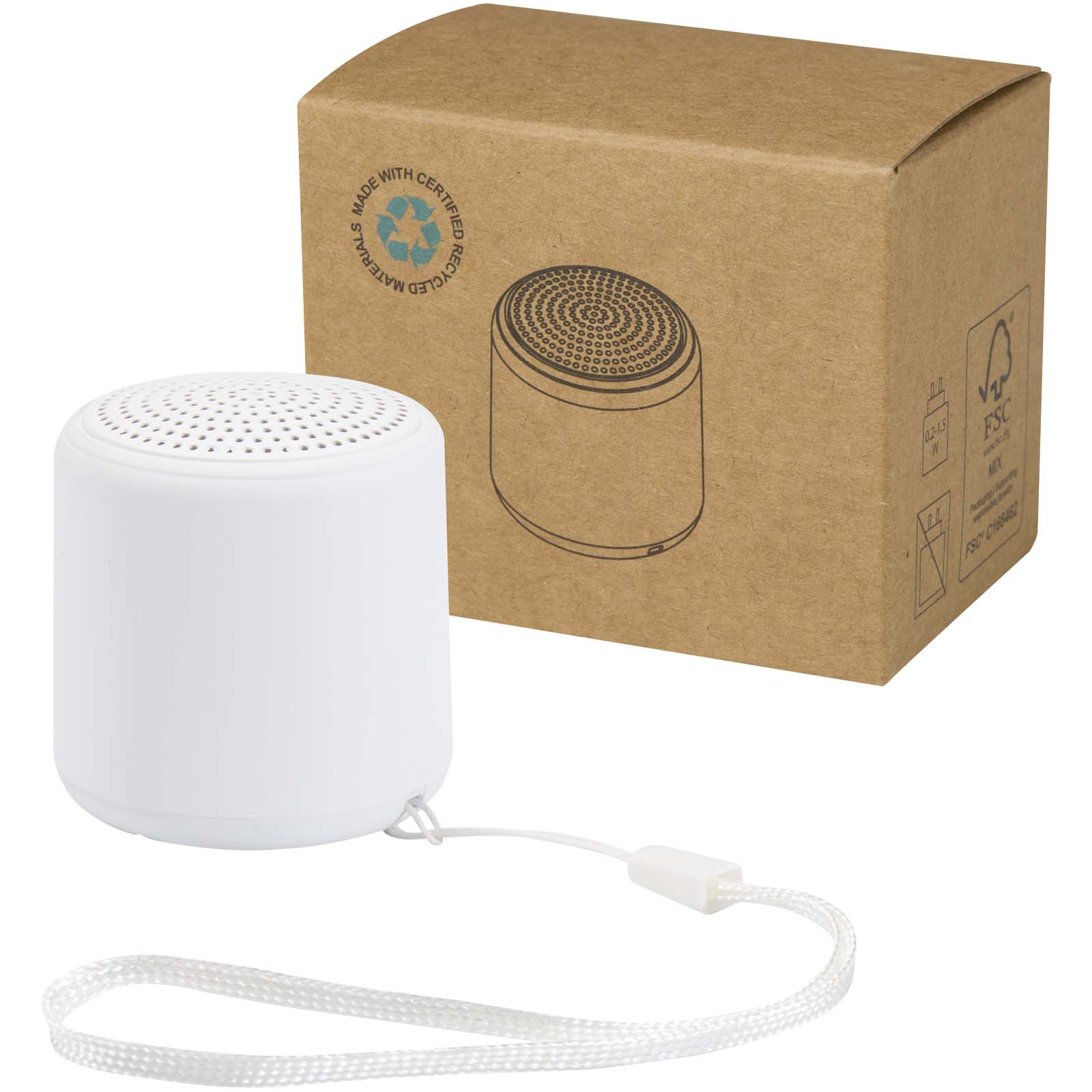Velkis 3 W Bluetooth® Lautsprecher aus recyceltem Kunststoff Velkis 3 W Bluetooth® Lautsprecher aus recyceltem Kunststoff