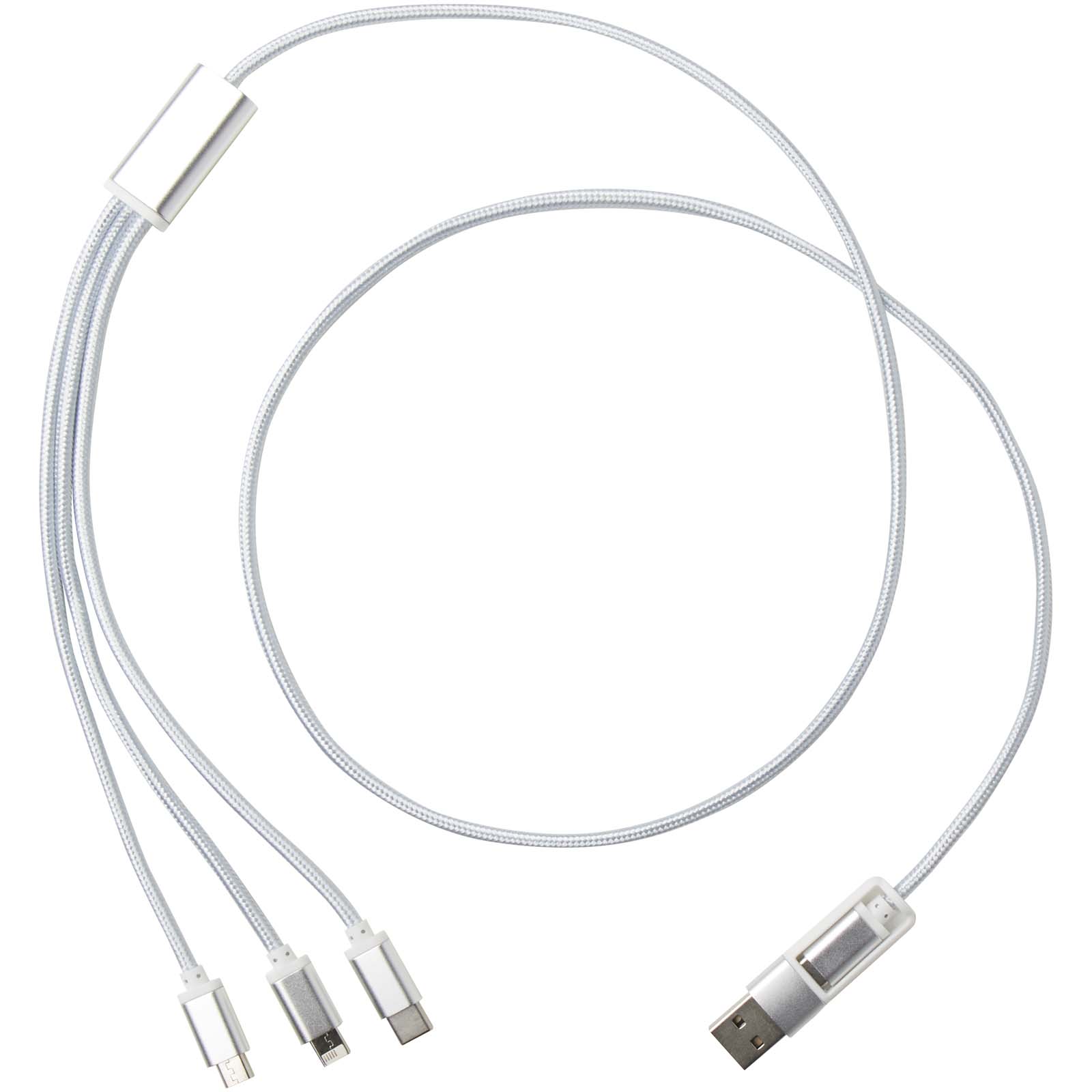 Versatile 5-in-1 Ladekabel aus recyceltem Aluminium
