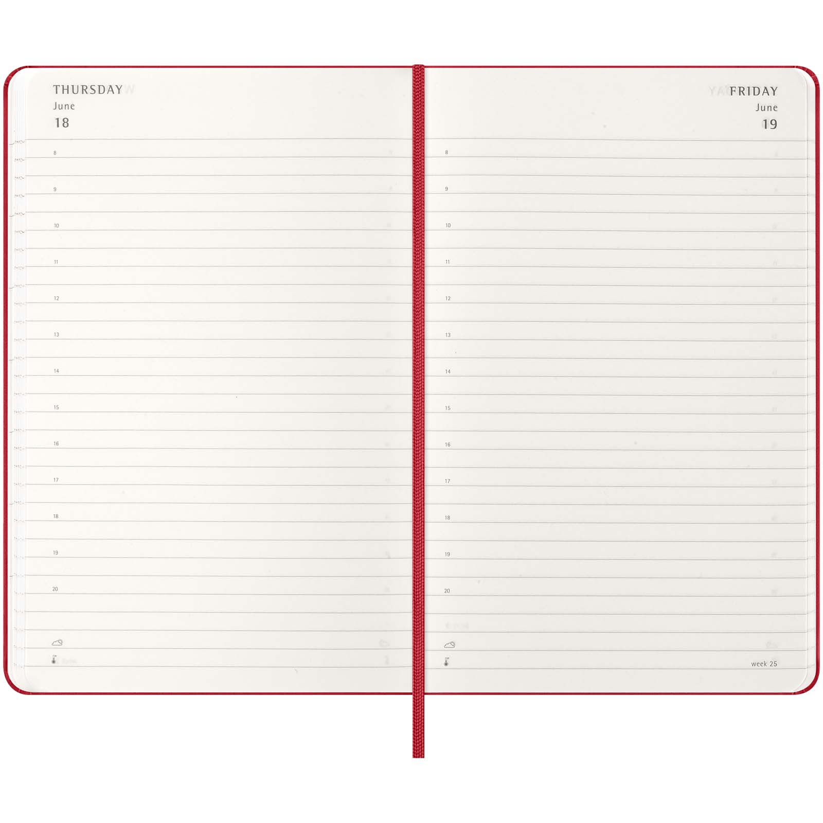 Moleskine Hardcover 12 Monate Tageskalender
