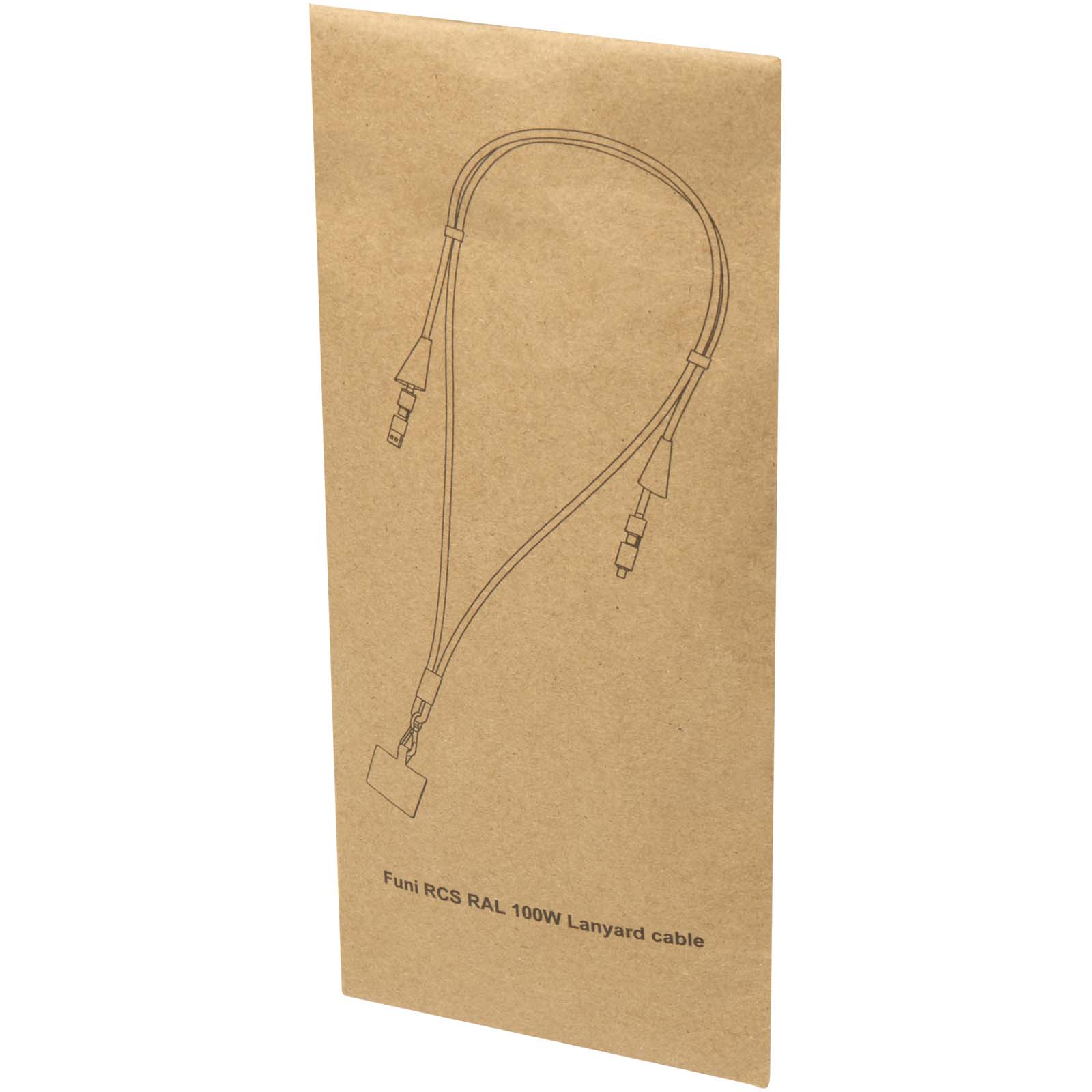 Funi 5 in 1 Lanyard Kabel aus recyceltem Kunststoff für Smartphones mit integrierter Datensynchronisierung und 100 W Schnelll