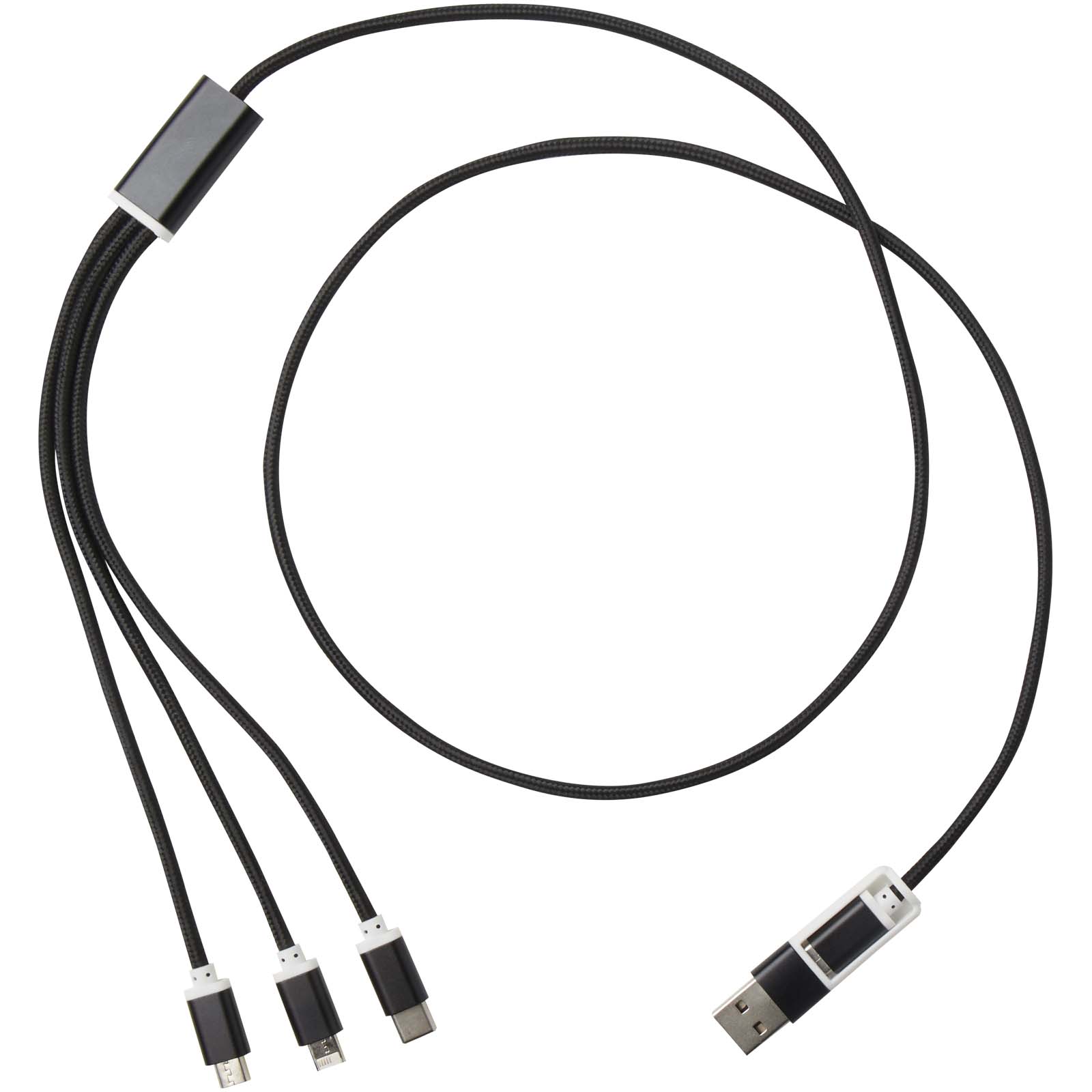 Versatile 5-in-1 Ladekabel aus recyceltem Aluminium