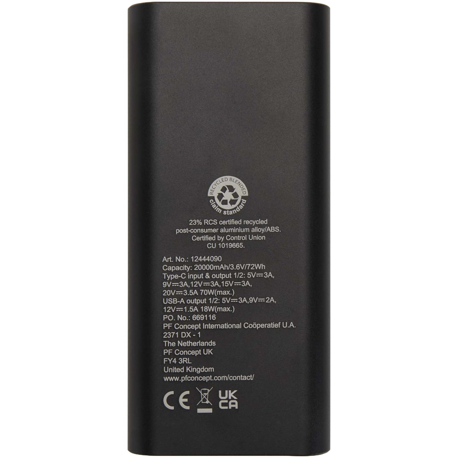 Acamar 70 W 20.000 mAh Laptop Powerbank aus recyceltem Aluminium