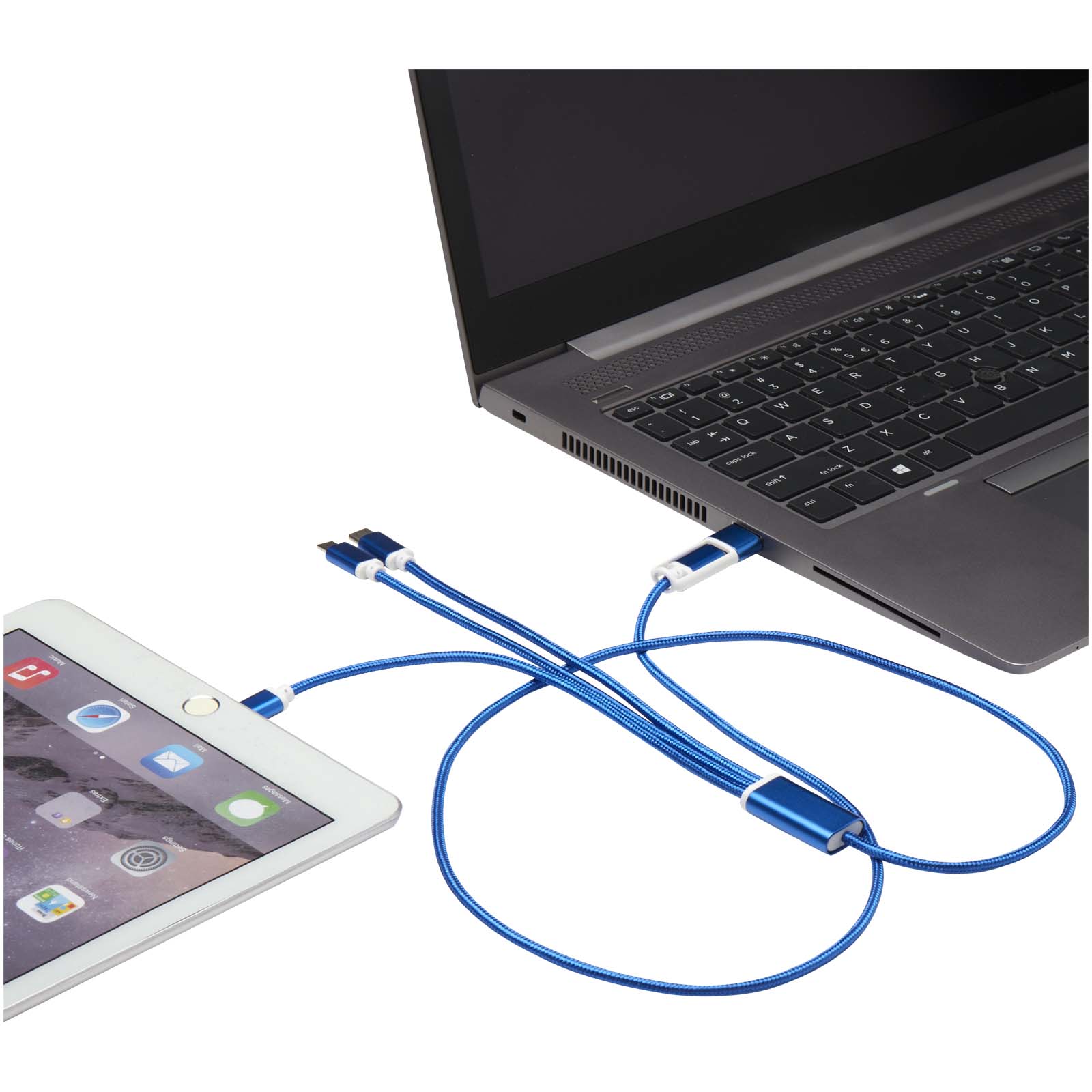 Versatile 5-in-1 Ladekabel aus recyceltem Aluminium