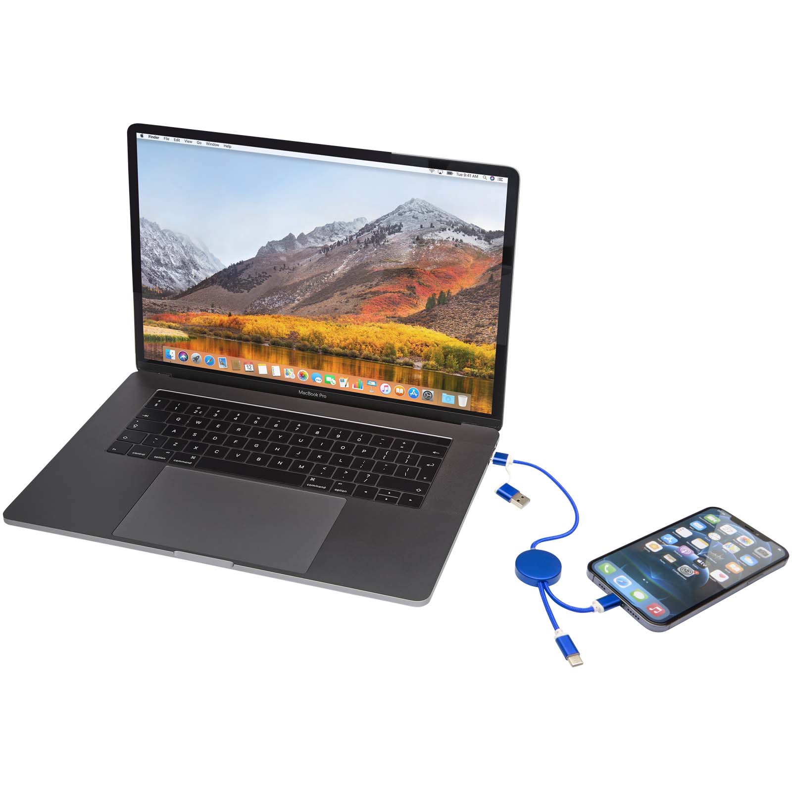 Alasia 30 cm 5-in-1 Kabel aus recyceltem Kunststoff für Datenübertragung und 27W Schnellladung