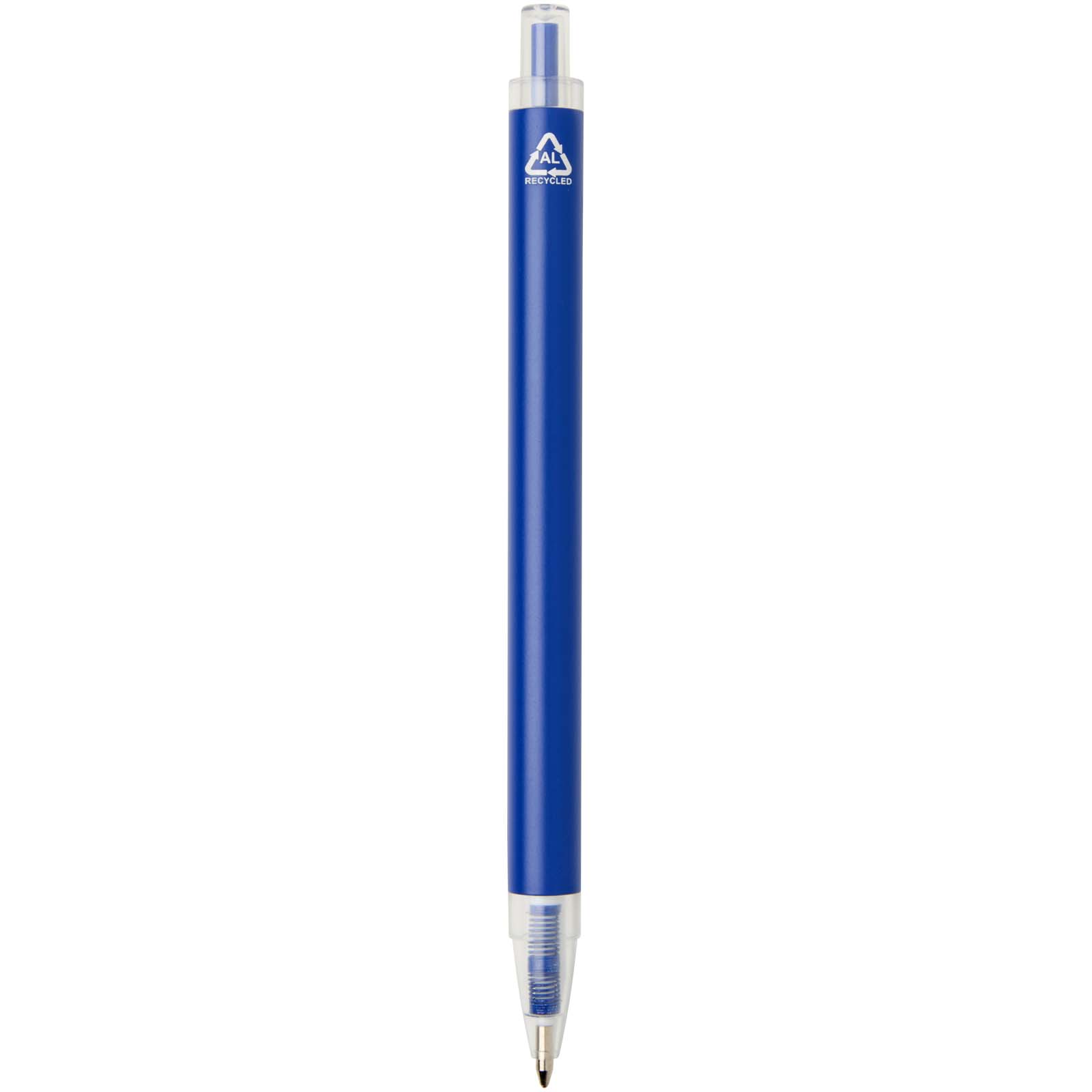 Spectrum Kugelschreiber aus recyceltem Aluminium blaue Tinte