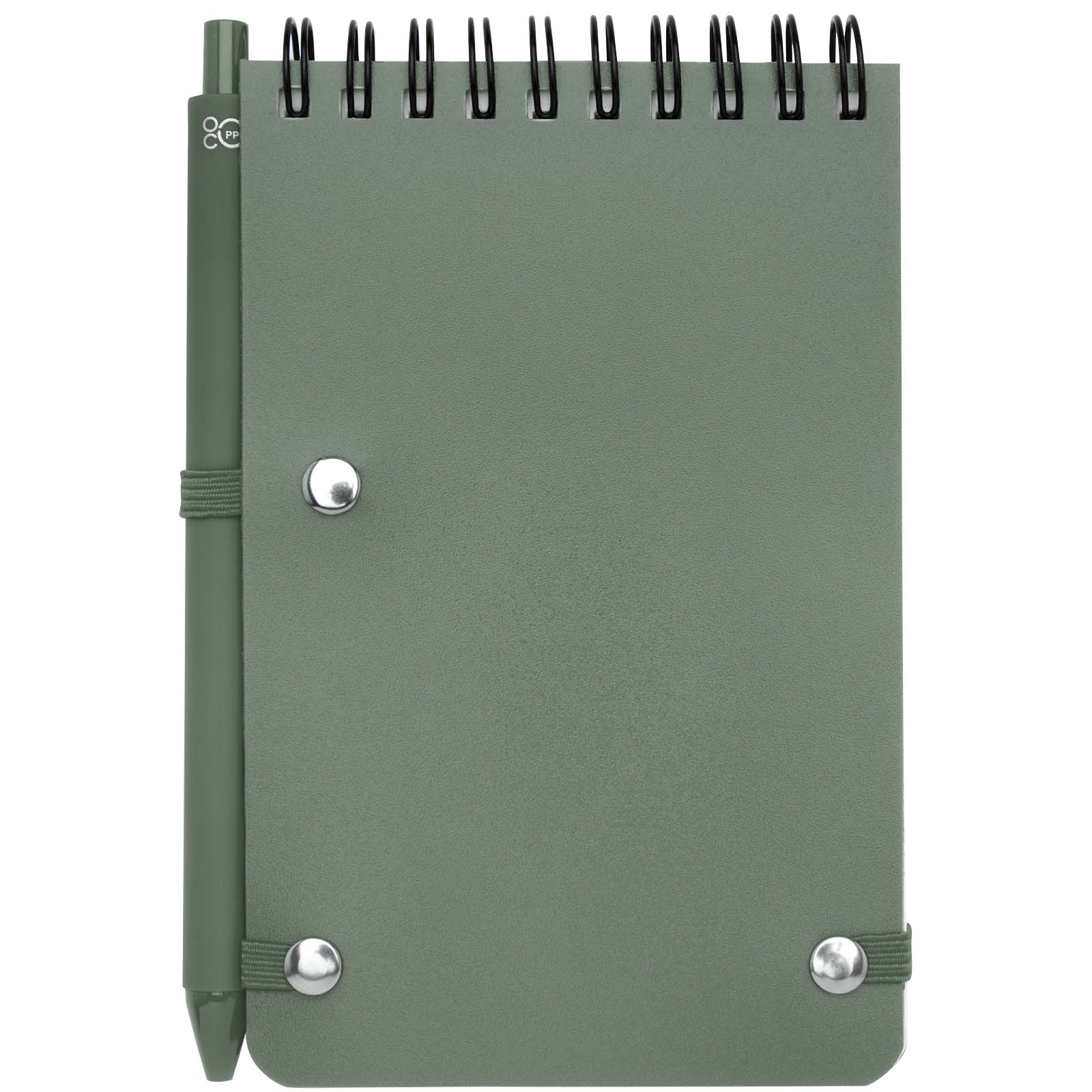Thalaasa A6 Hardcover Notizbuch aus Ocean Bound Kunststoff mit Kugelschreiber (schwarze Mine)