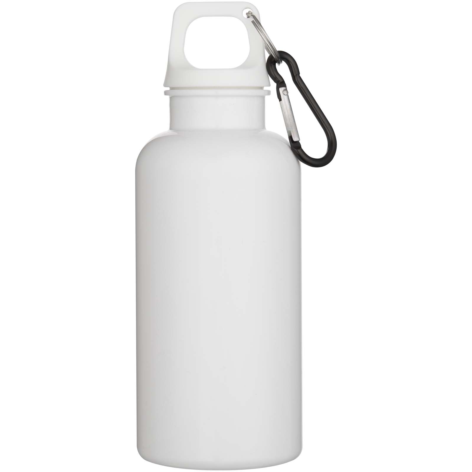 Oregon 400 ml einfarbige RS-zertifizierte Trinkflasche aus recyceltem Kunststoff mit Karabinerhaken 