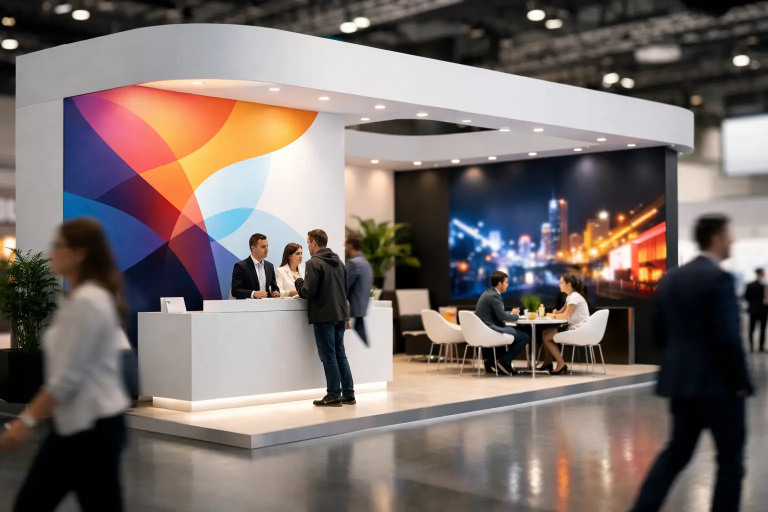Werbeartikel für den Messestand, die Besucher anziehen