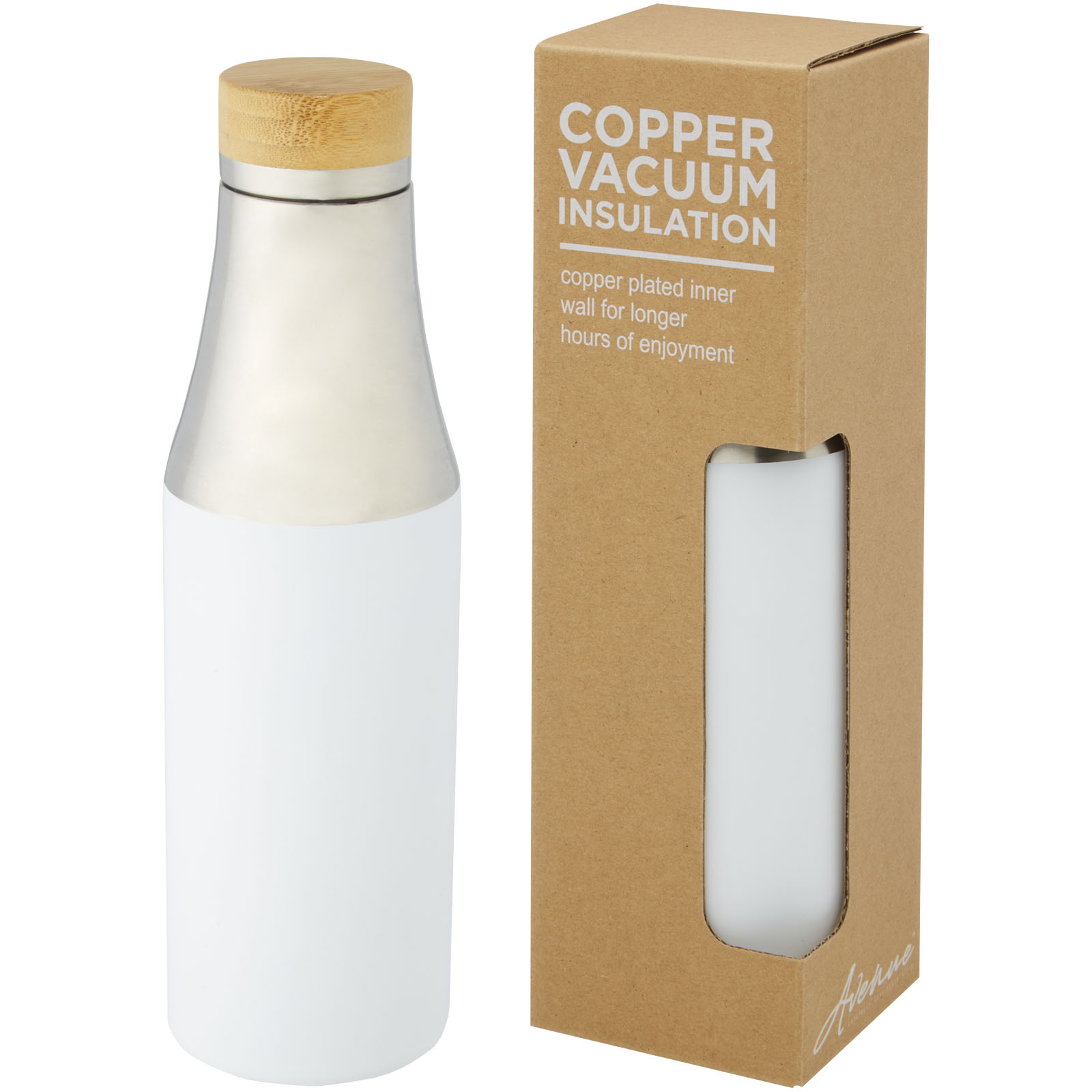 Hulan 540 ml Kupfer-Vakuum Isolierflasche mit Bambusdeckel Hulan 540 ml Kupfer-Vakuum Isolierflasche mit Bambusdeckel