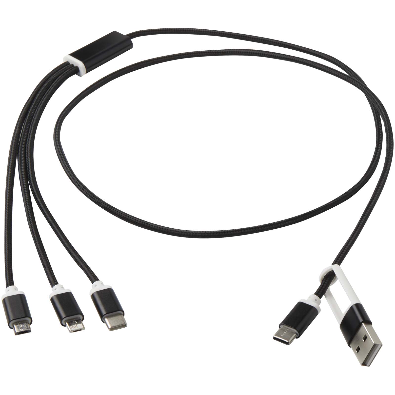 Versatile 5-in-1 Ladekabel aus recyceltem Aluminium