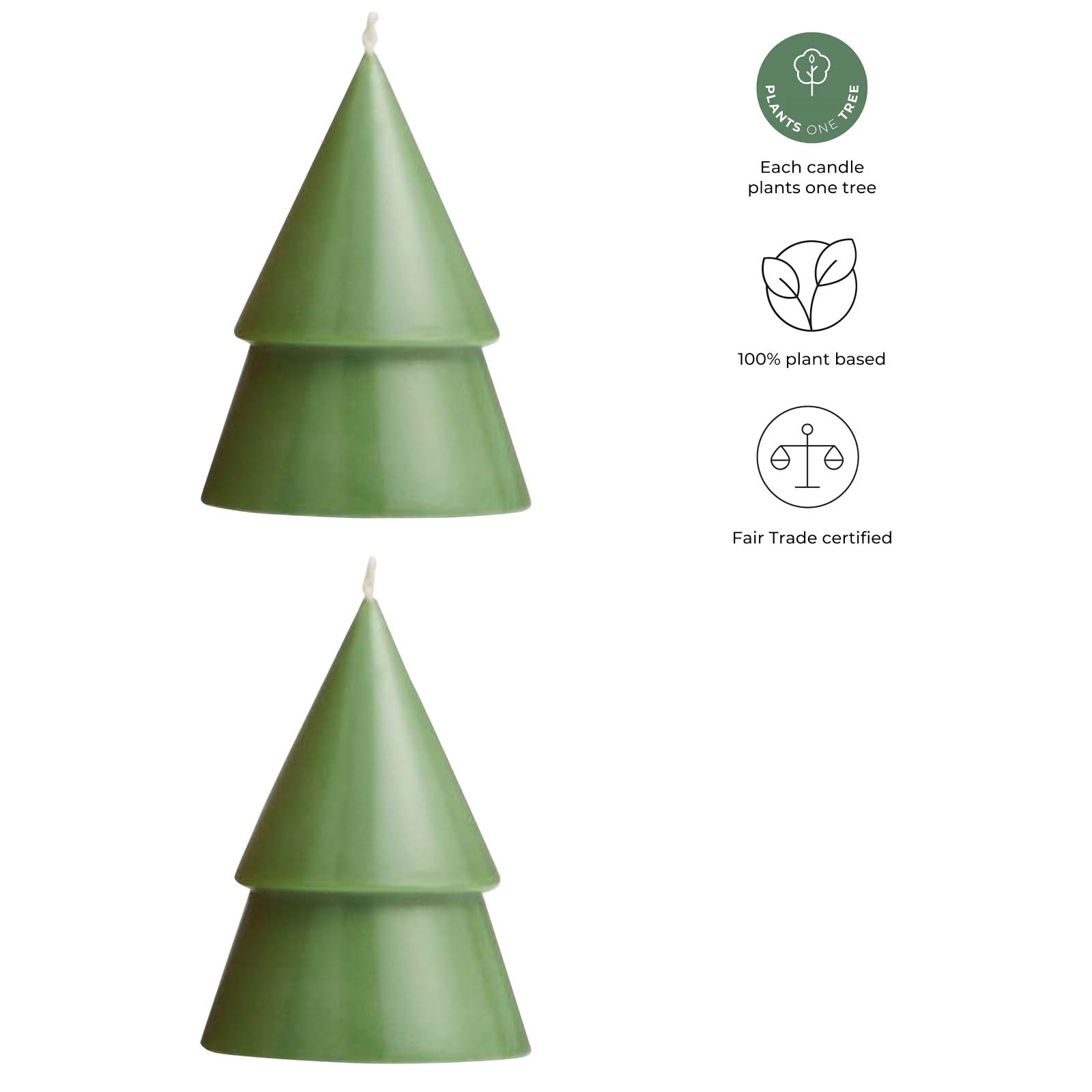 Originalhome Weihnachtsbaum Kerze M, 2er Set