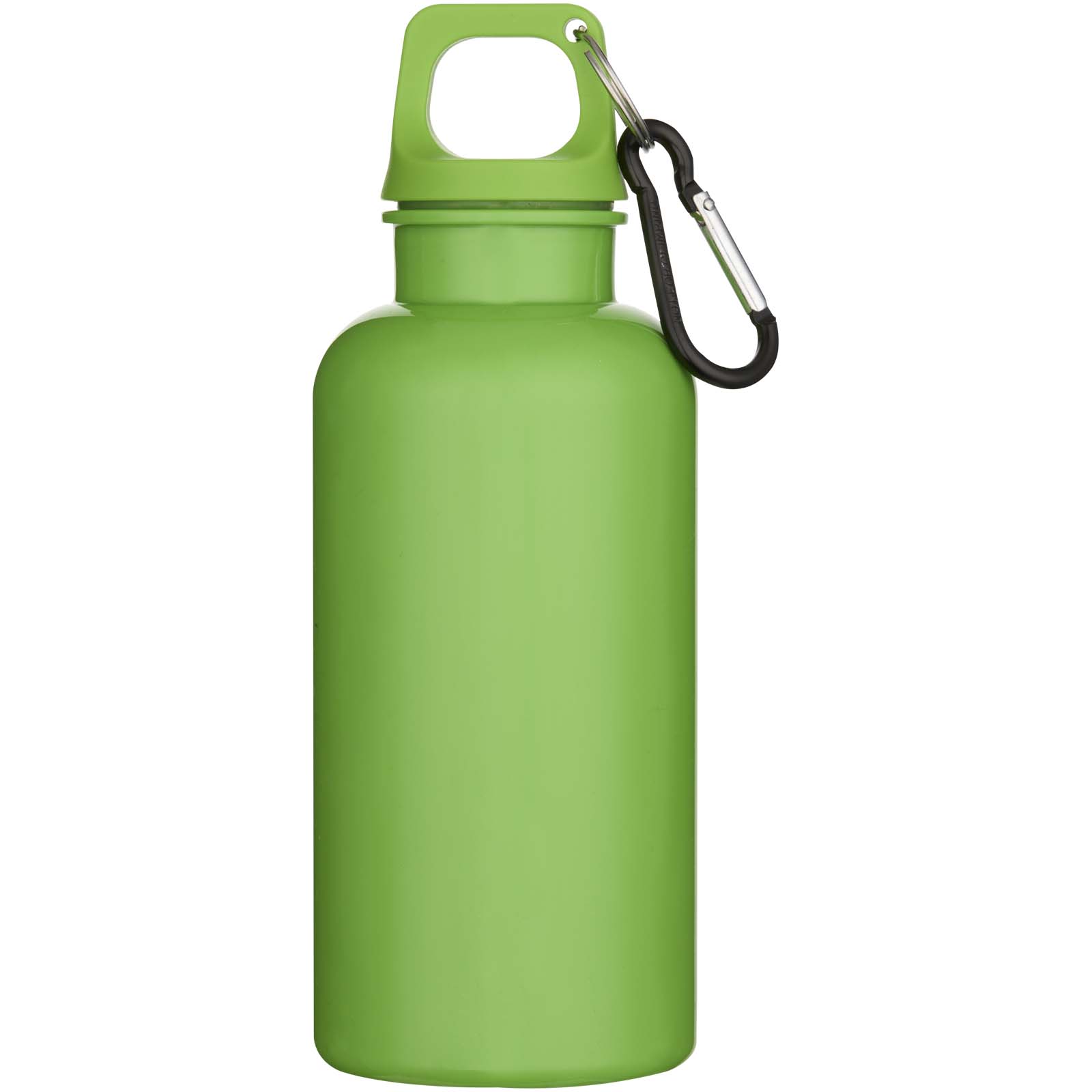Oregon 400 ml einfarbige RS-zertifizierte Trinkflasche aus recyceltem Kunststoff mit Karabinerhaken 