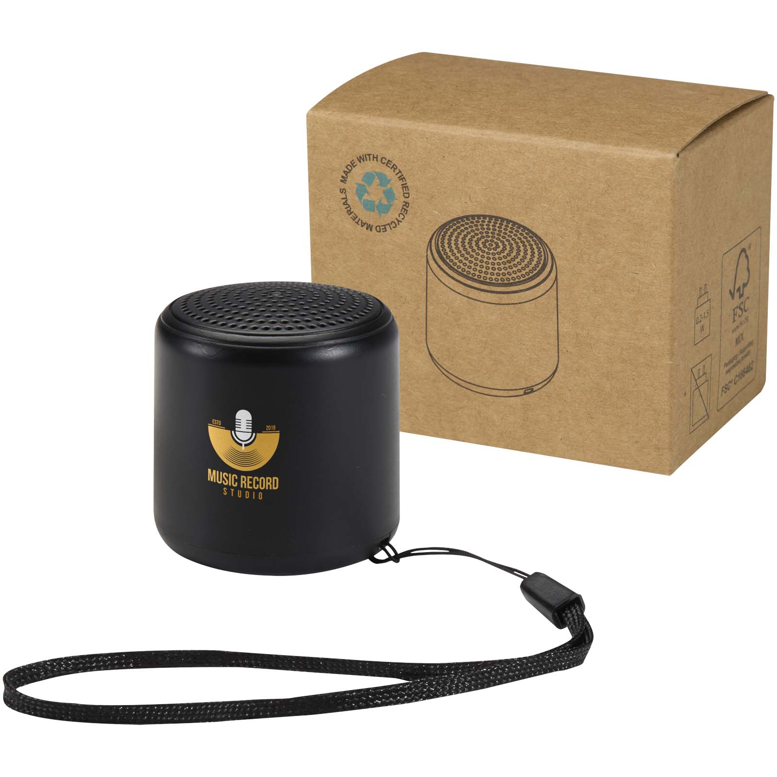Velkis 3 W Bluetooth® Lautsprecher aus recyceltem Kunststoff