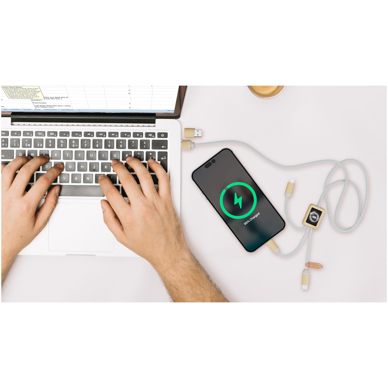 SCX.design C49 5-in-1 Ladekabel mit Leuchtlogo