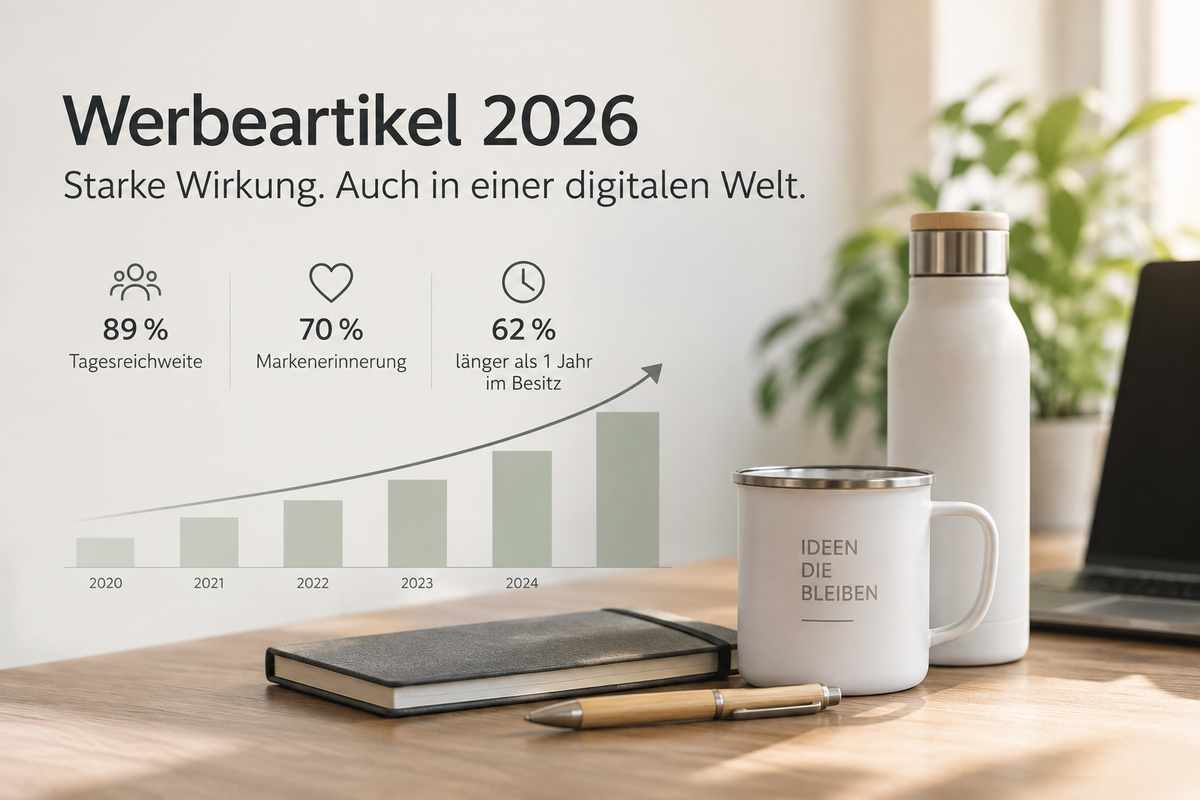 Werbeartikel 2026: Warum haptische Werbung stärker ist, als viele denken