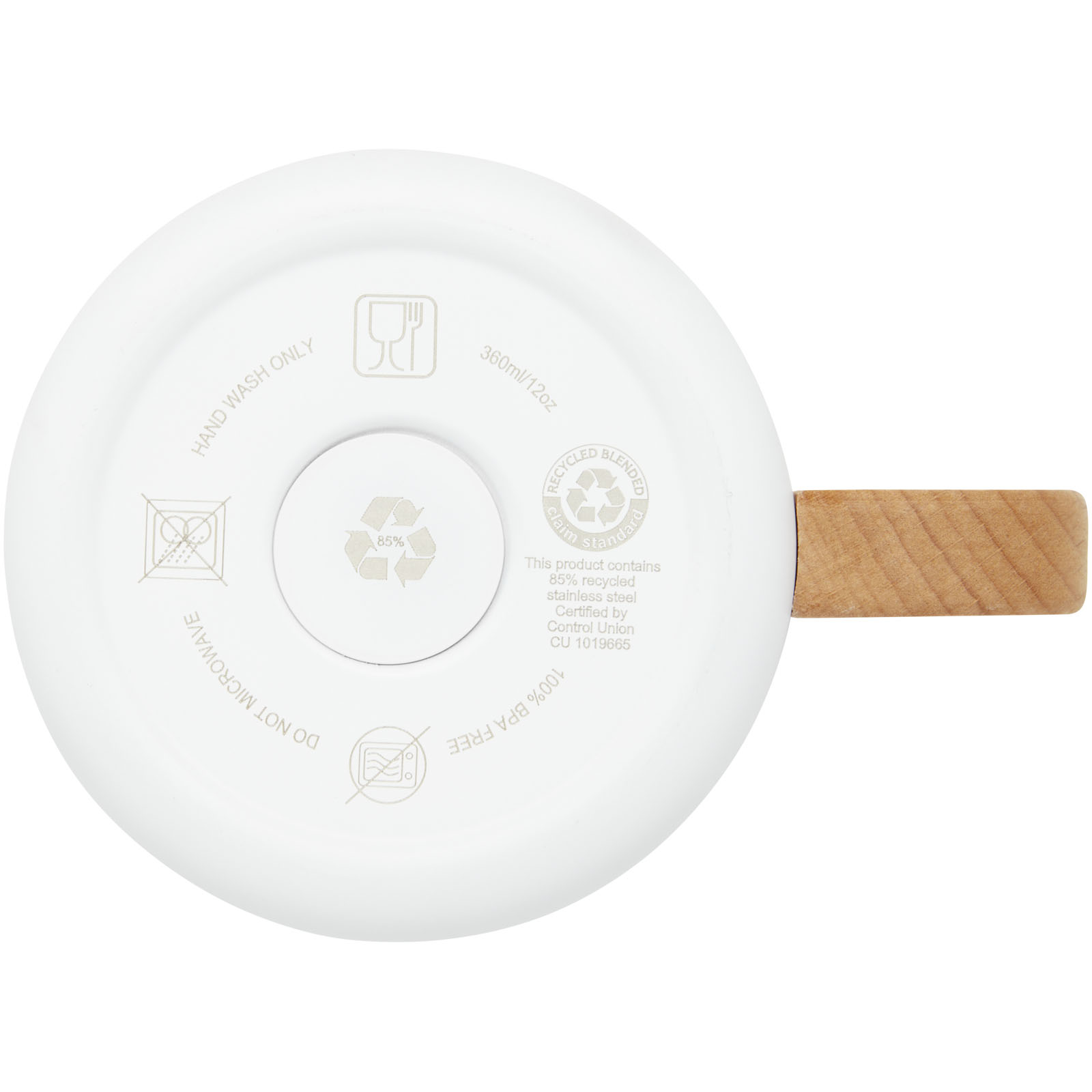 Bjorn RCS-zertifizierter Becher aus recyceltem Edelstahl mit Kupfer-Vakuumisolierung, 360 ml