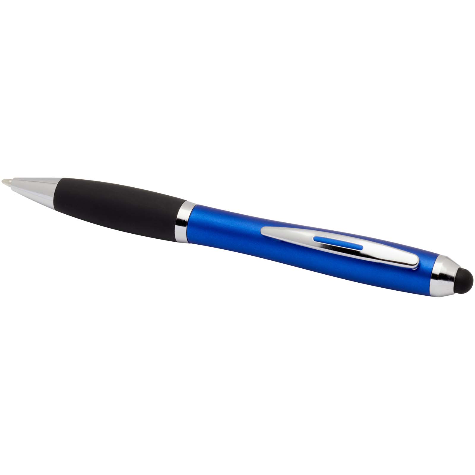 Nash RCS Stylus Kugelschreiber aus recyceltem Kunststoff mit farbigem Schaft und schwarzem Griff (blaue Tinte)