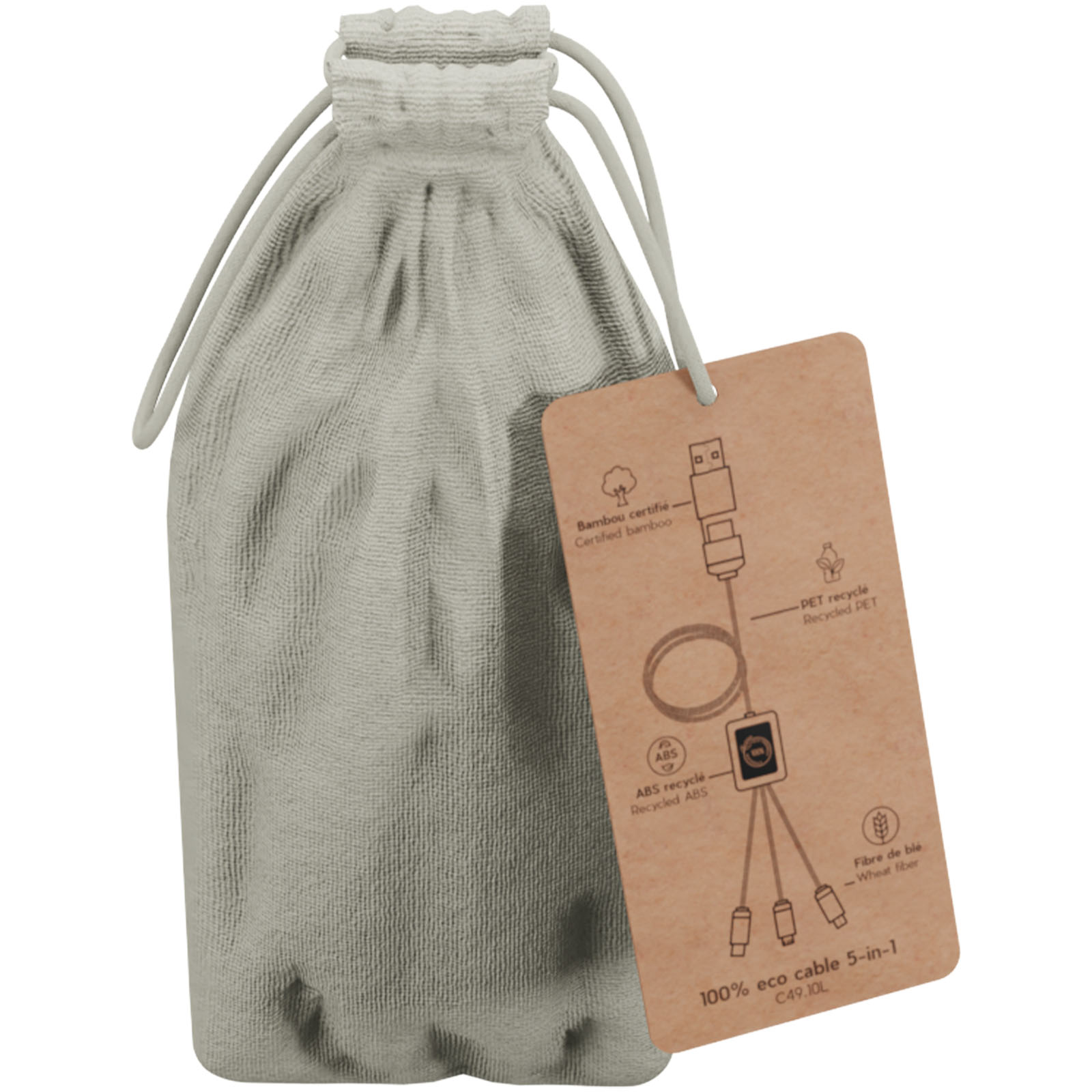 SCX.design C49 5-in-1 Ladekabel mit Leuchtlogo