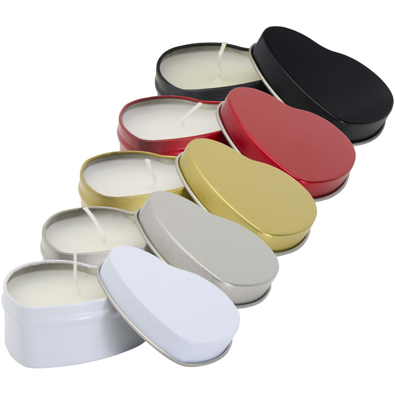 Blissful Herzförmige Zinnkerze mit Vanille Duft