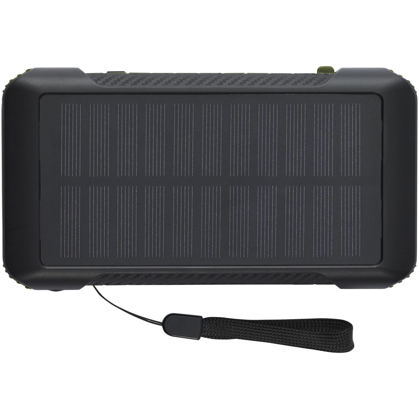 Soldy 10.000 mAh Solardynamo-Powerbank aus recyceltem GRS Kunststoff 