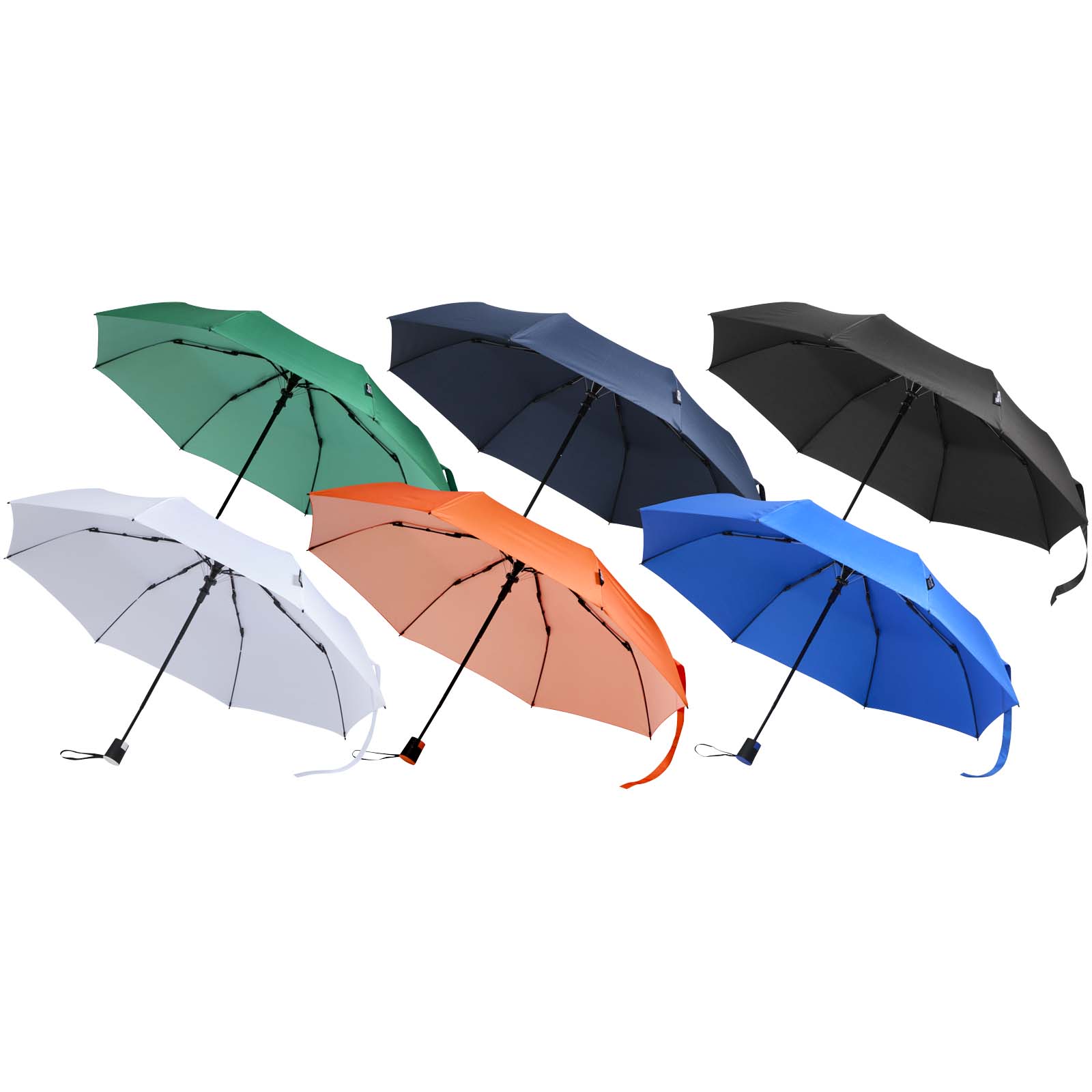 Agnes 21" faltbarer RPET-Regenschirm mit automatischer Öffnung