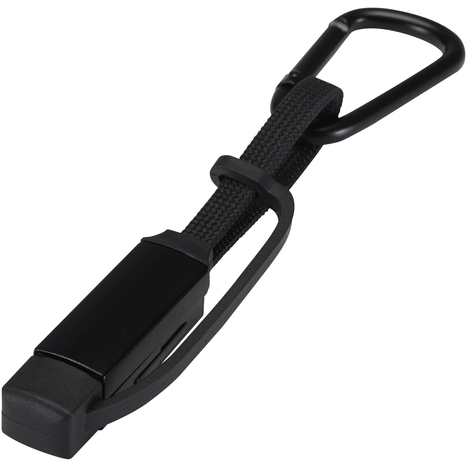 Algieba 65 W 3-in-1-Ladekabel aus recyceltem Aluminium mit Karabinerhaken