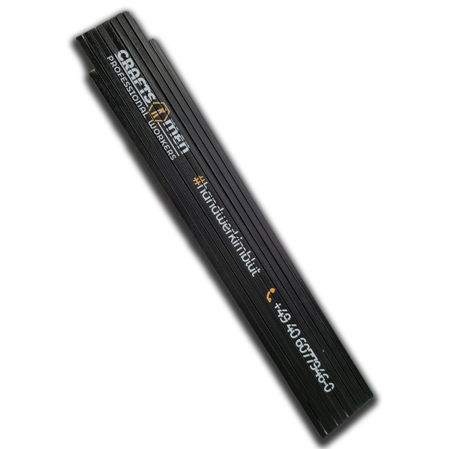 Profi Zollstock 2m schwarz