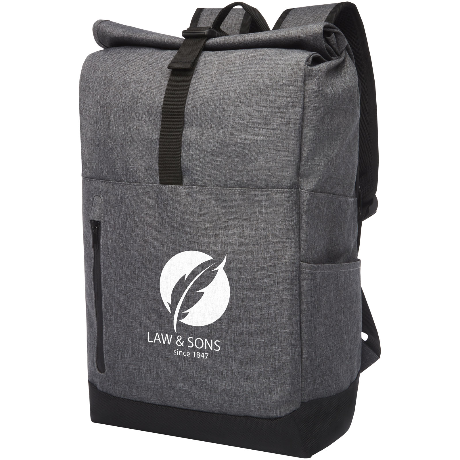 Libra 15,6" GRS recycelter Rolltop Laptop-Rucksack 12L