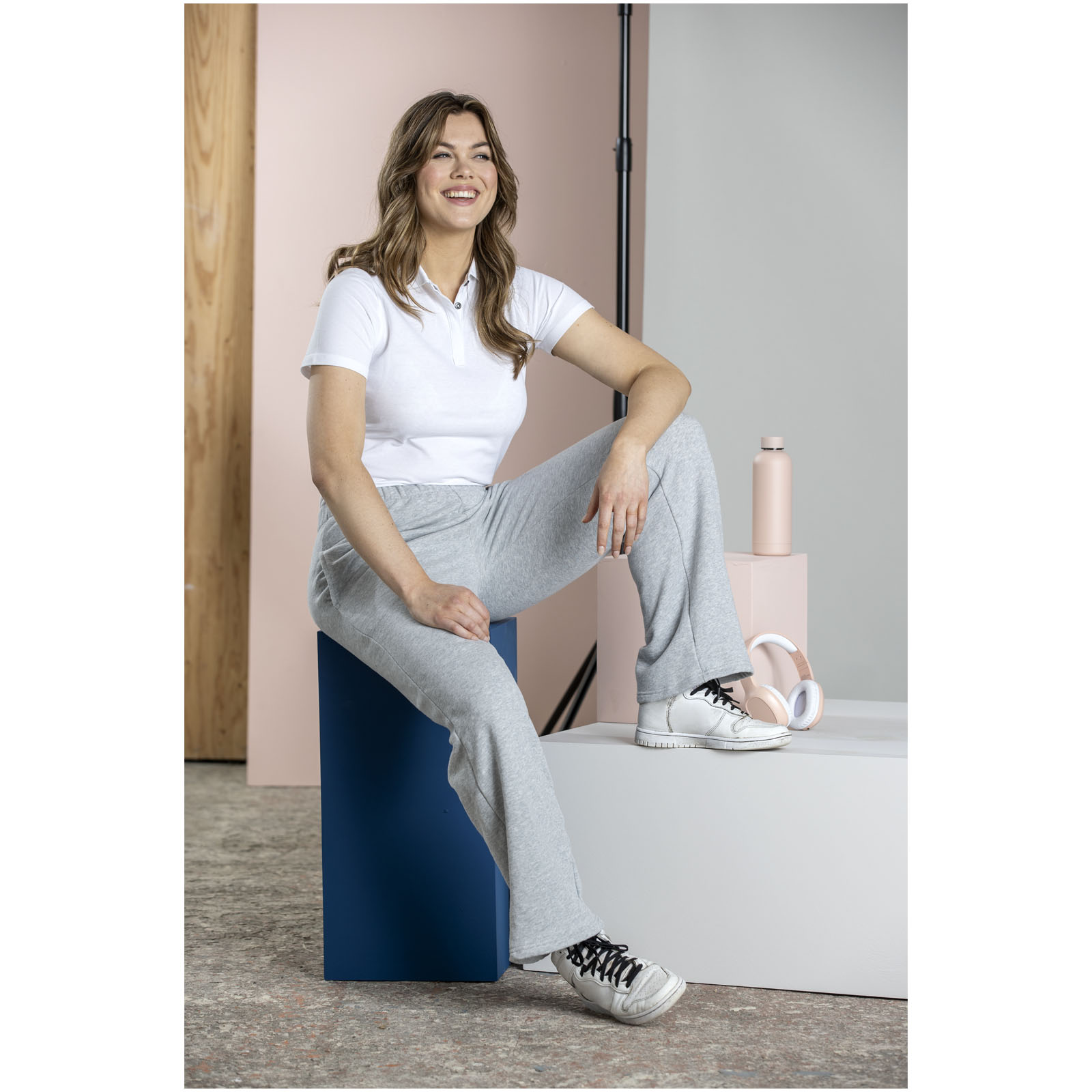 Graphite Poloshirt aus Bio-Baumwolle für Damen