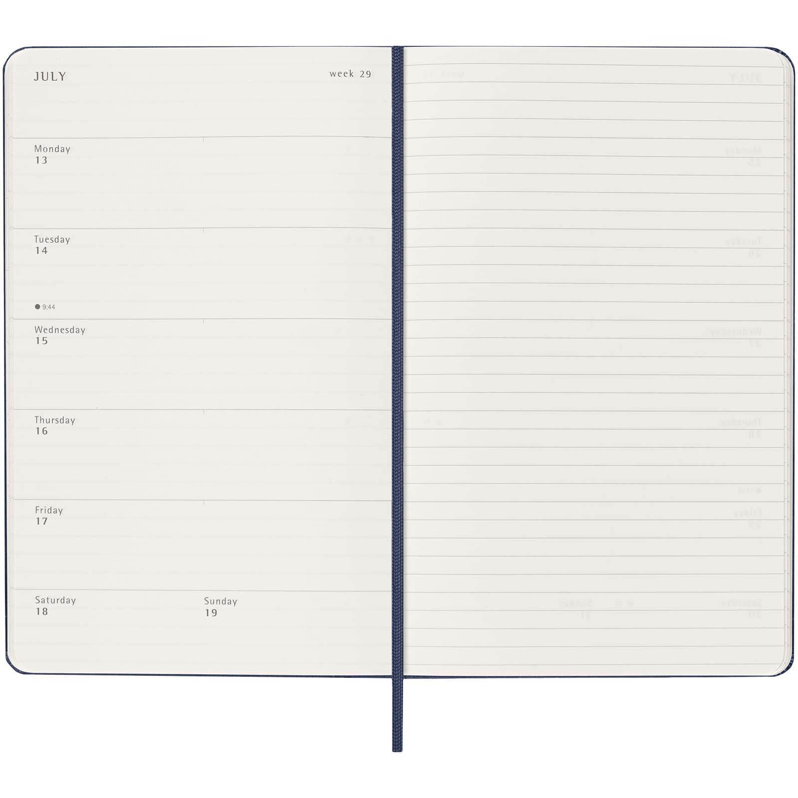 Moleskine Hardcover 12 Monate Wochenkalender L