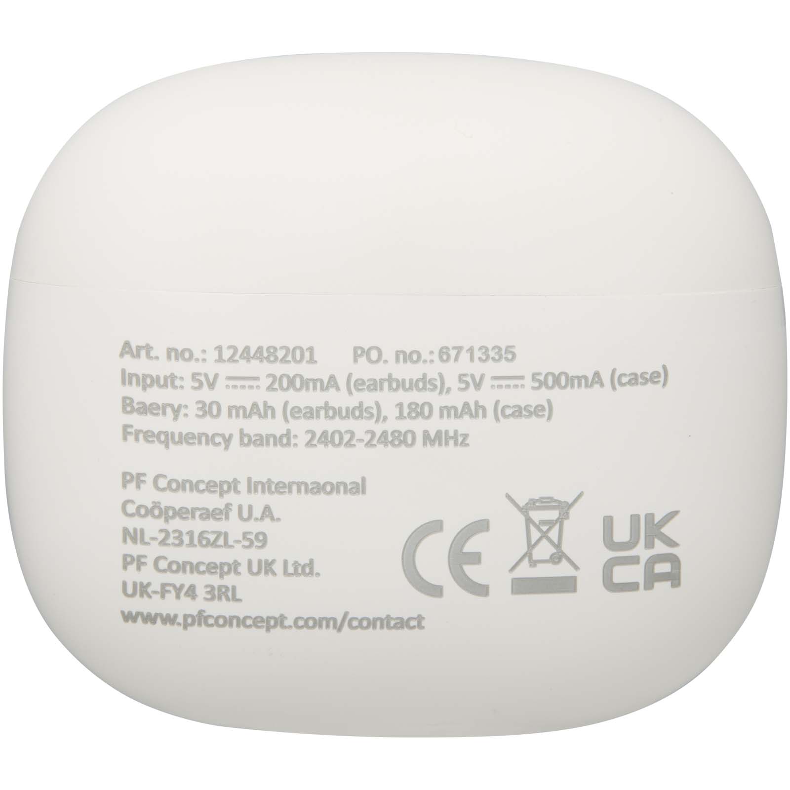 Alterf True Wireless Bluetooth® Headset aus recyceltem Kunststoff mit Silikon-Ohrstöpseln