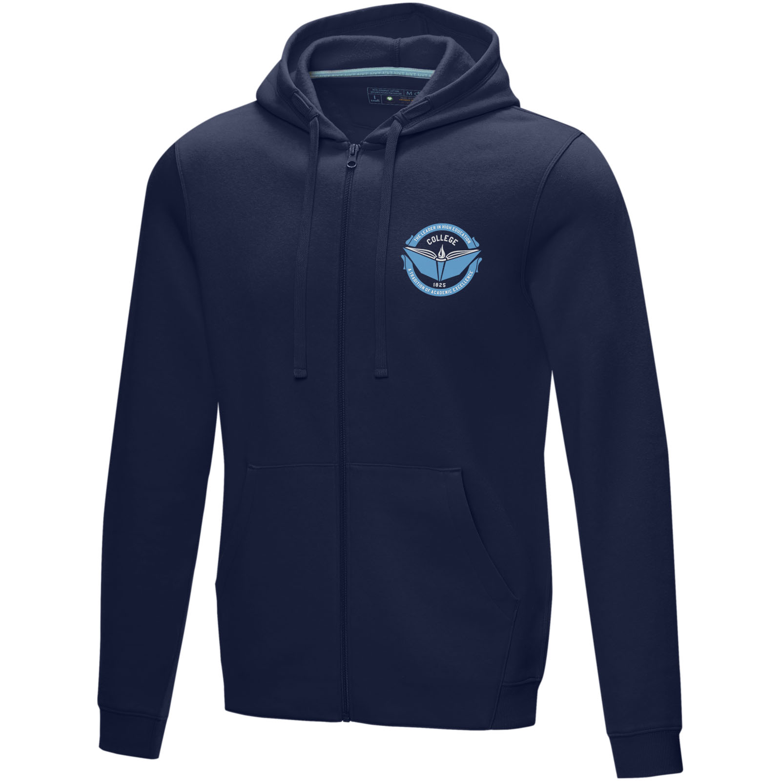 Ruby Hoodie mit durchgehendem Reißverschluss aus Bio-Material für Herren