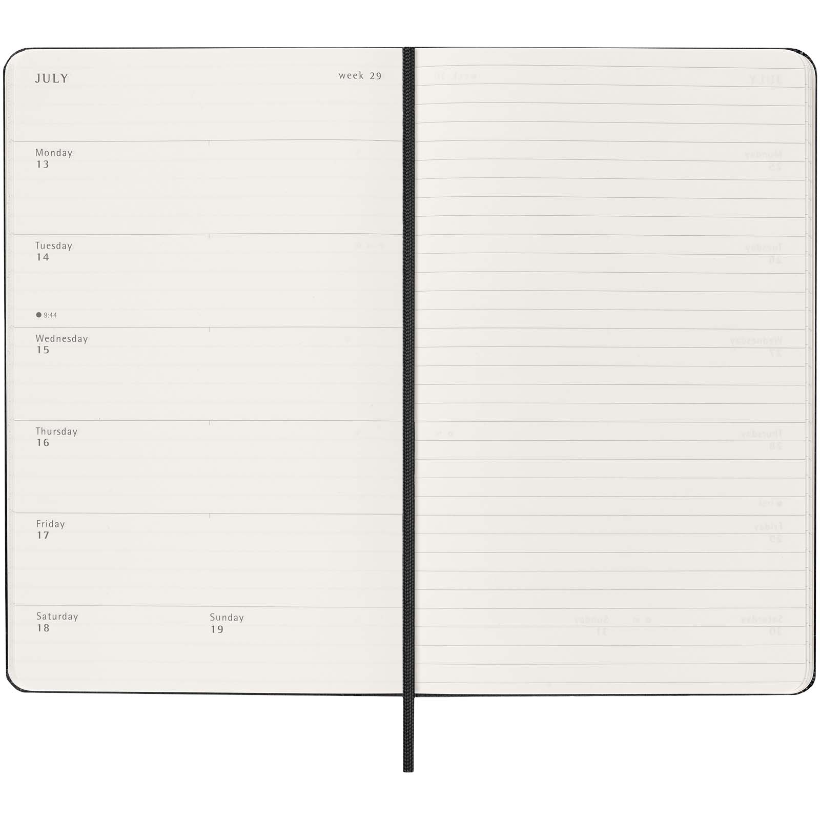 Moleskine Hardcover 12 Monate Wochenkalender L
