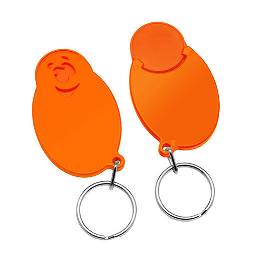 Chiphalter "Smile" mit Einkaufswagenchip in 1€ Größe