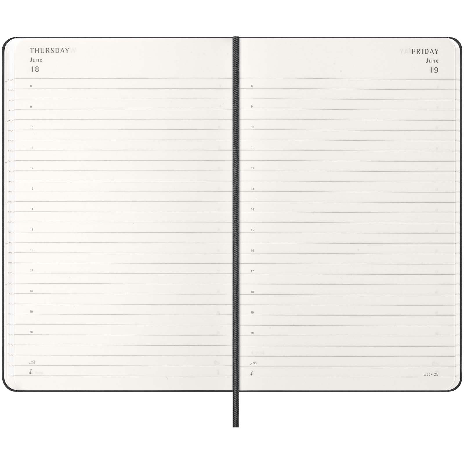 Moleskine Hardcover 12 Monate Tageskalender