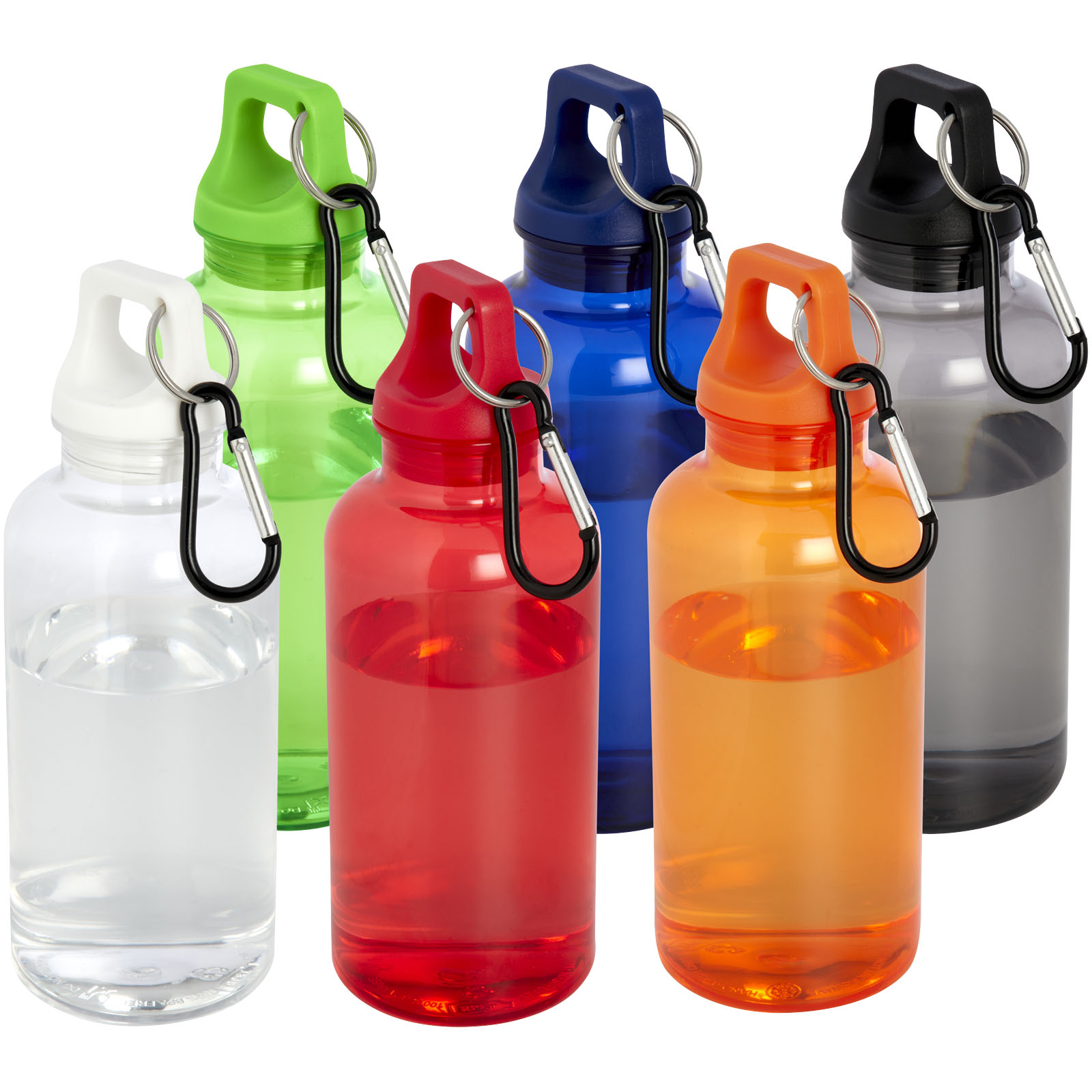 Oregon 400 ml RCS-zertifizierte Trinkflasche aus recyceltem Kunststoff mit Karabiner 