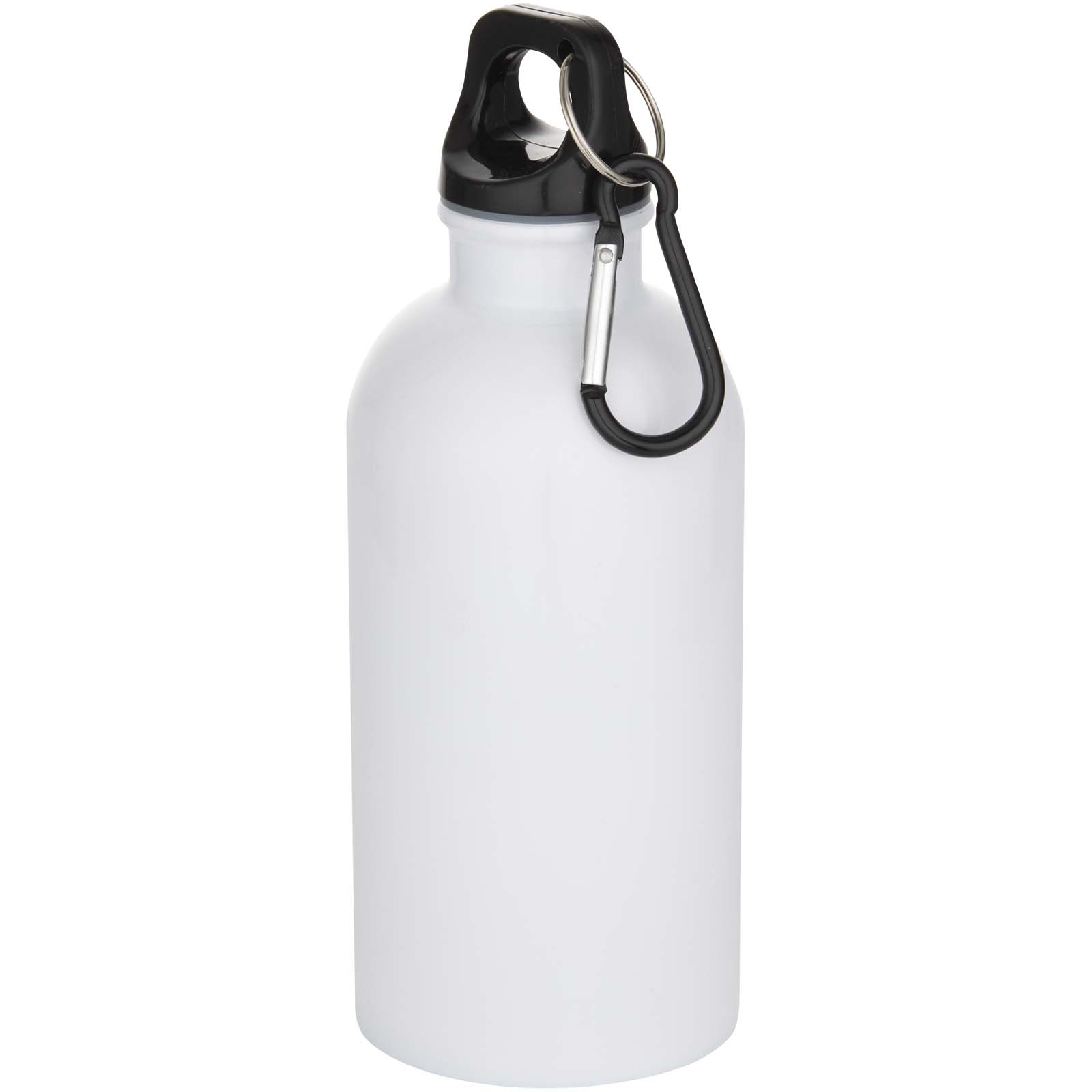 Oregon 400 ml RSC-zertifizierte einwandige Sublimation Trinkflasche aus recyceltem Edelstahl mit Karabinerhaken Oregon 400 ml RSC-zertifizierte einwandige Sublimation Trinkflasche aus recyceltem Edelstahl mit Karabinerhaken